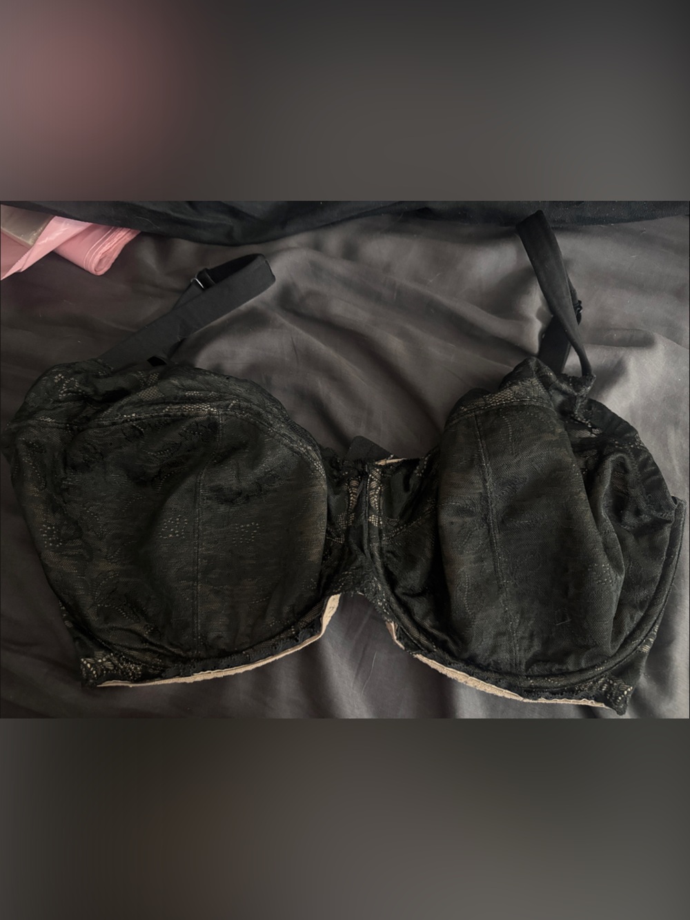 Cacique Black  unlined full coverage Lace Underwire Bra